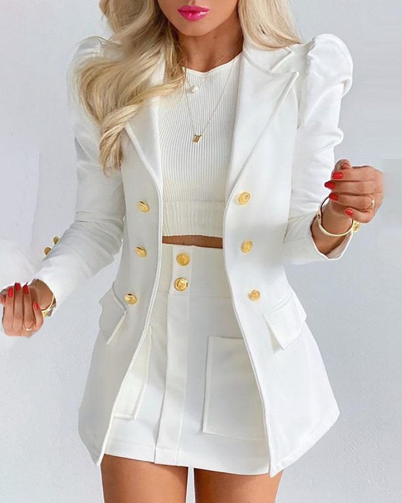 Fashion Solid Color Casual Suits Women's - Teresa's Fashionista LLC