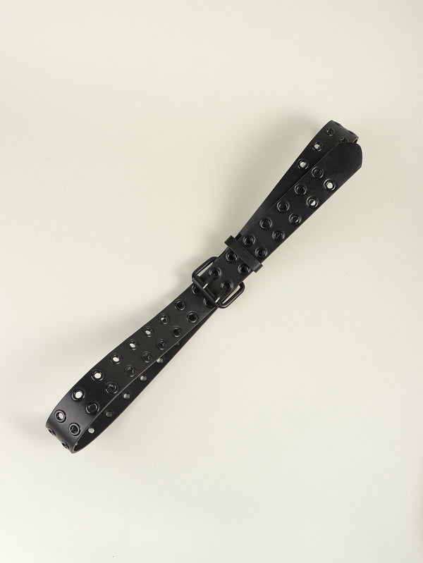 Grommet PU Leather Belt-Teresa's Fashionista LLC