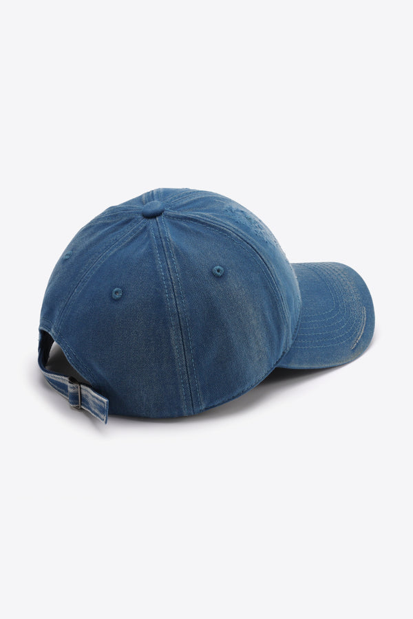 Distressed Adjustable Baseball Cap-Teresa's Fashionista LLC