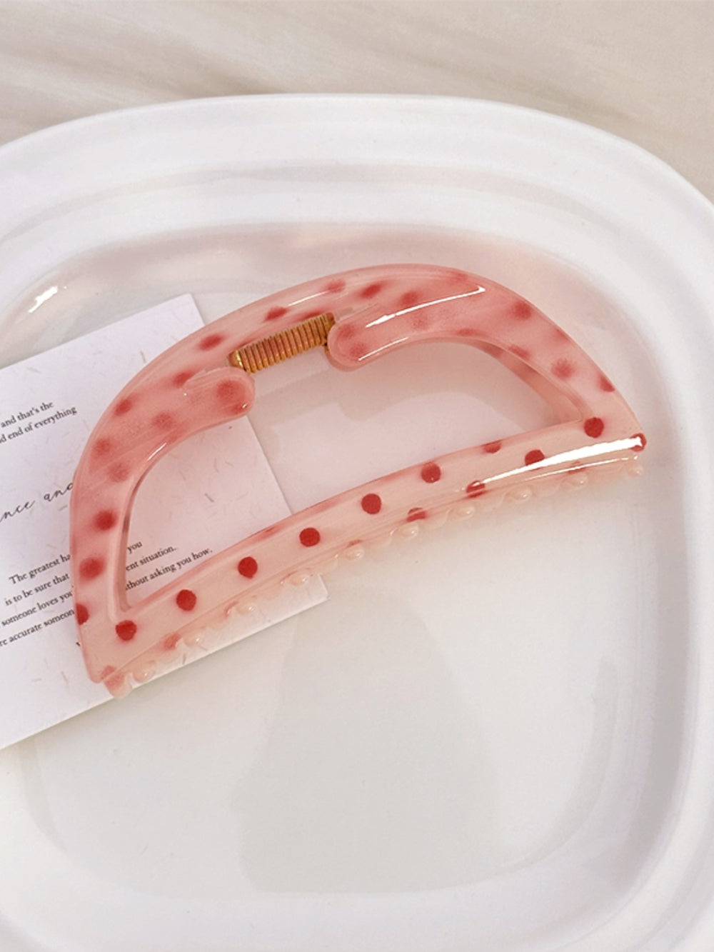 PC Polka Dot Hair Claw Clip - Teresa's Fashionista LLC