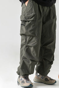 Men's Plus Size Elastic Waist Pants with Pockets
