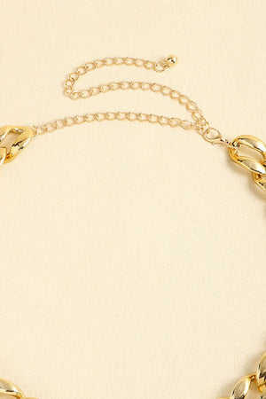 1" Width Acrylic Curb Chain Belt-Teresa's Fashionista LLC