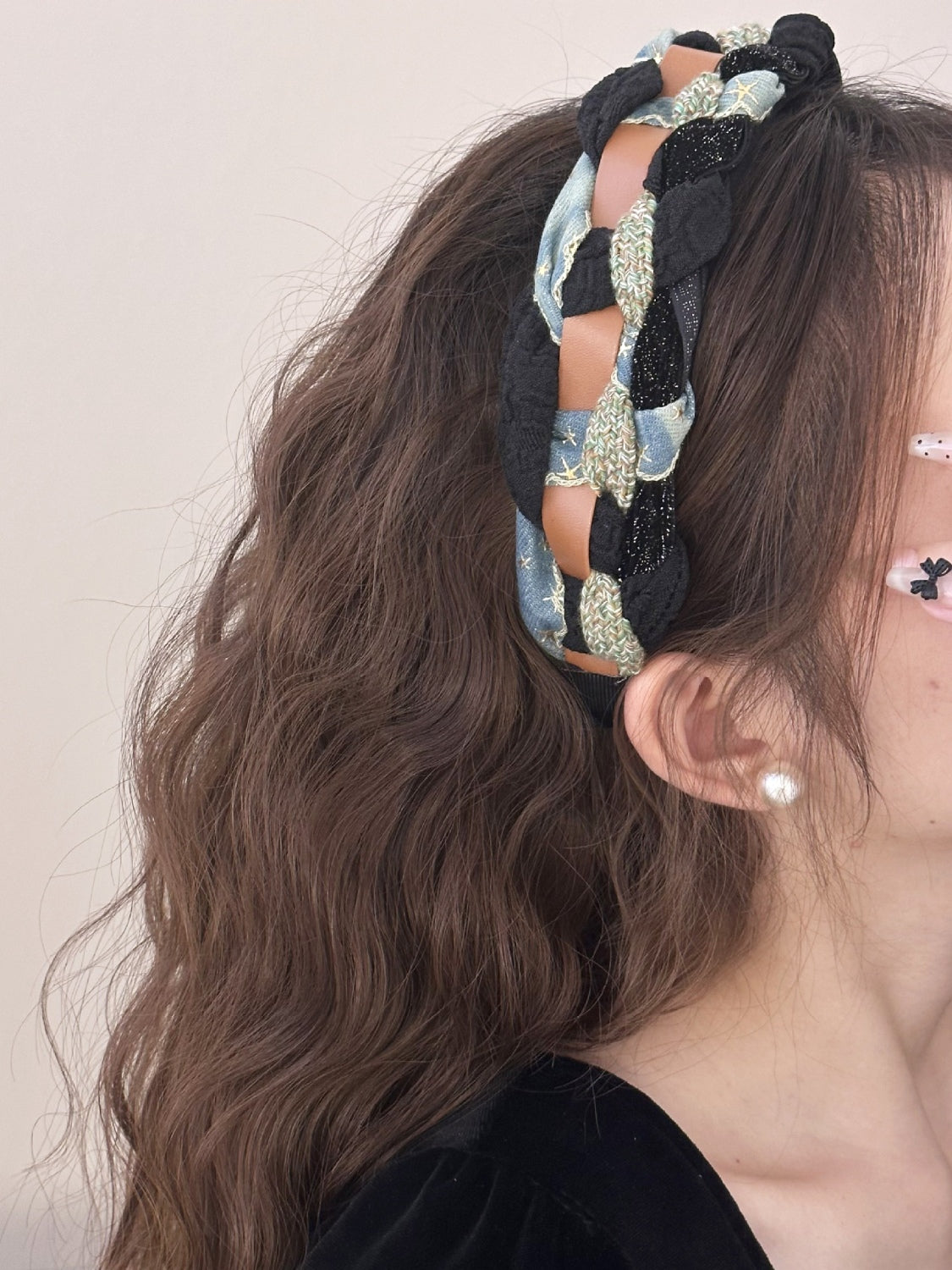 Denim Braided Wide Headband - Teresa's Fashionista LLC