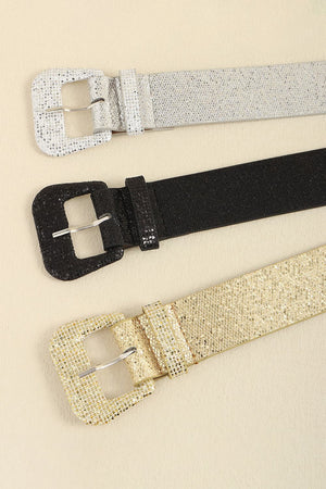 Glitter PU Leather Belt-Teresa's Fashionista LLC