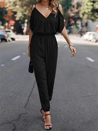 Surplice Tied Spaghetti Strap Jumpsuit