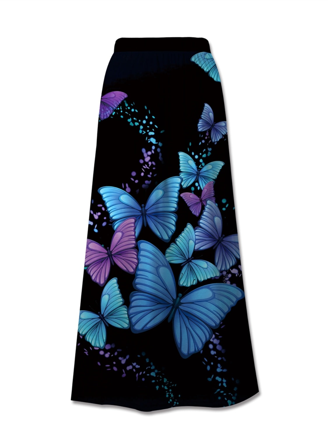 Printed Elastic Waist Midi Skirt-Teresa&#39;s Fashionista LLC
