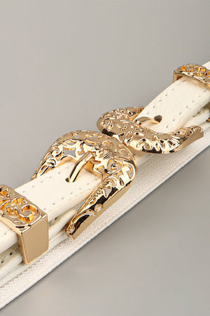 Double Buckle Elastic Belt-Teresa's Fashionista LLC