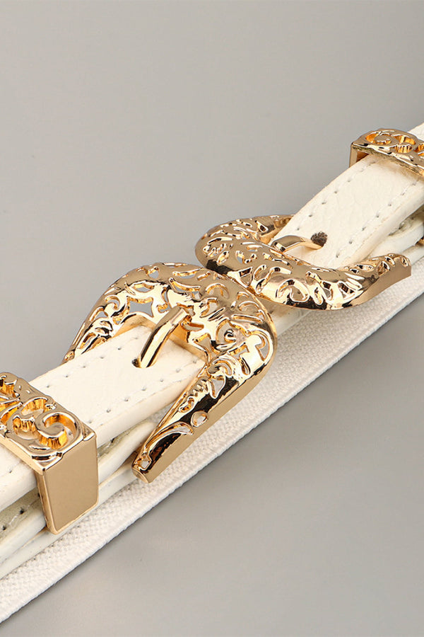 Double Buckle Elastic Belt-Teresa's Fashionista LLC