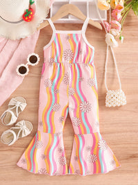 Children's Floral Print Flare Leg Jumpsuit