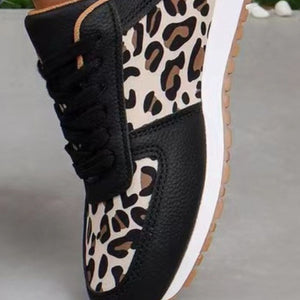 Tied Printed PU Leather Athletic-Teresa's Fashionista LLC