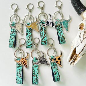 Rhinestone Bull Keychain-Teresa's Fashionista LLC