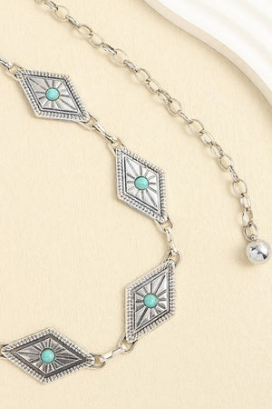Vintage Turquoise Alloy Belt-Teresa's Fashionista LLC