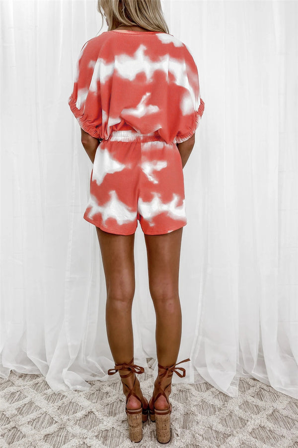 Tie-Dye Round Neck Top and Shorts Set-Teresa's Fashionista LLC