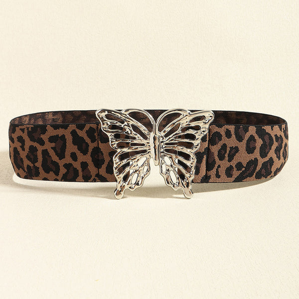 Butterfly Alloy Buckle Elastic Belt-Teresa's Fashionista LLC