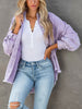 Button Down Raw Hem Denim Jacket-Teresa's Fashionista LLC