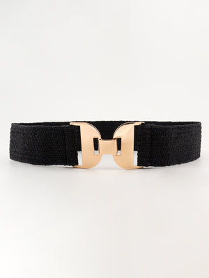 Alloy Buckle Elastic Belt-Teresa's Fashionista LLC