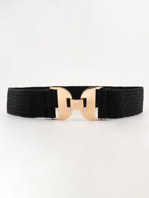 Alloy Buckle Elastic Belt-Teresa's Fashionista LLC