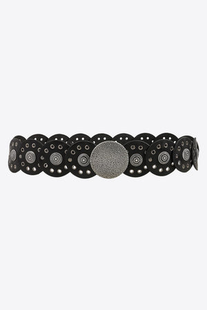Round Shape PU Leather Belt-Teresa's Fashionista LLC