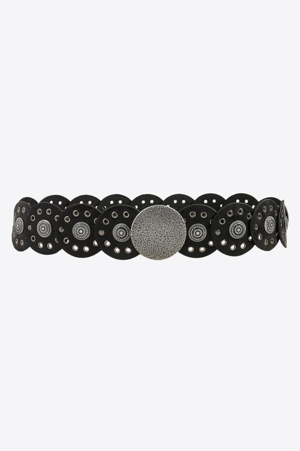 Round Shape PU Leather Belt-Teresa's Fashionista LLC