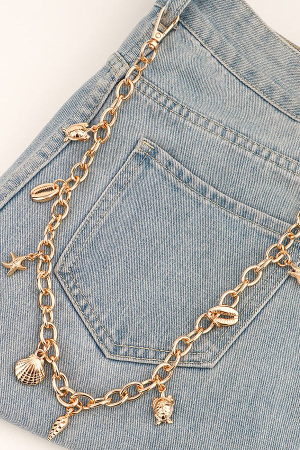 Sea Element Charm Iron Chain Belt-Teresa's Fashionista LLC