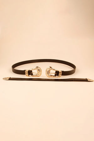 Double Buckle PU Leather Belt-Teresa's Fashionista LLC