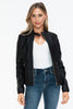 Snobbish PU Leather Biker Jacket with Side Zip Pockets - Teresa's Fashionista LLC
