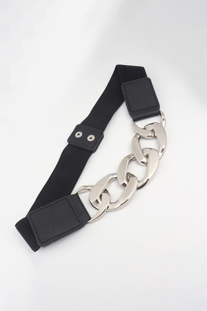 Chain Detail Elastic Belt-Teresa's Fashionista LLC