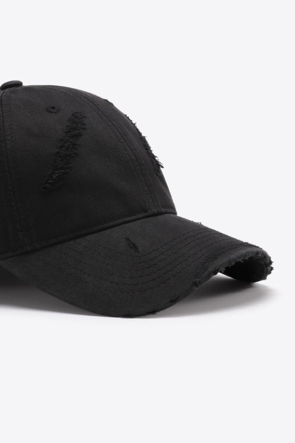 Distressed Adjustable Baseball Cap-Teresa's Fashionista LLC