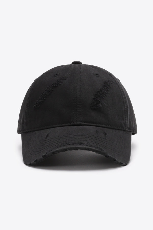 Distressed Adjustable Baseball Cap-Teresa's Fashionista LLC