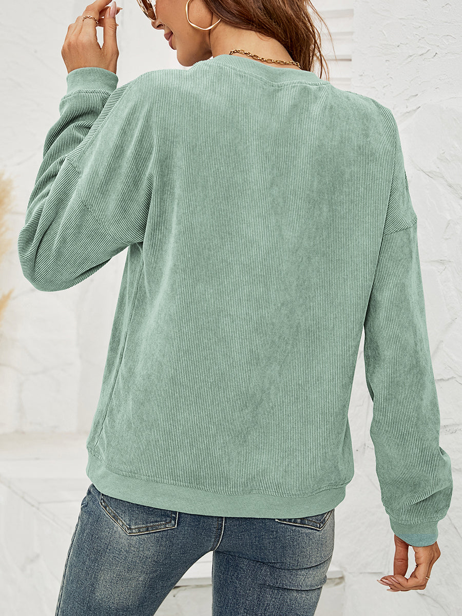 Skull Graphic Dropped Shoulder Sweatshirt - Teresa's Fashionista LLC