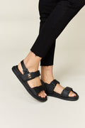 WILD DIVA Velcro Double Strap Slingback Sandals-Teresa's Fashionista LLC