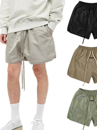 Men's Plus Size Drawstring Shorts with Pockets