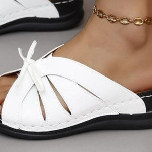 Tied Open Toe Low Heel Sandals-Teresa's Fashionista LLC