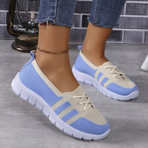 Mesh Contrast Flat Slip-Ons-Teresa's Fashionista LLC