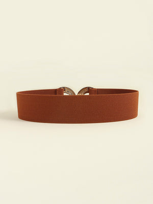 Geometric Buckle Elastic Wide Belt-Teresa's Fashionista LLC