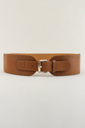 Elastic Wide PU Belt-Teresa's Fashionista LLC