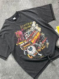 Men's Round Neck Half Sleeve Graphic T-Shirt