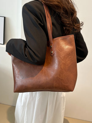 PU Leather Medium Shoulder Bag-Teresa's Fashionista LLC