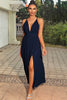 Sleeveless Plunge Neck Slit Maxi Dress-Teresa's Fashionista LLC