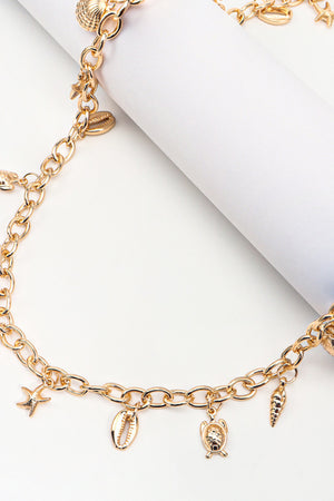 Ocean Element Charm Chain Belt-Teresa's Fashionista LLC