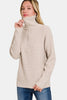 Zenana Half Zip Long Sleeve Sweater - Teresa's Fashionista LLC