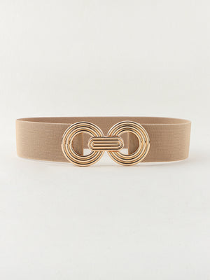 Geometric Buckle Elastic Wide Belt-Teresa's Fashionista LLC