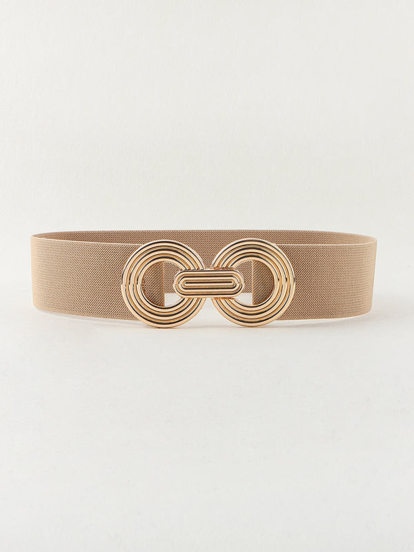 Geometric Buckle Elastic Wide Belt-Teresa's Fashionista LLC