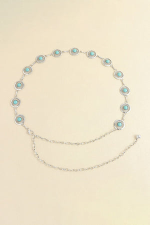 Vintage Turquoise Alloy Belt-Teresa's Fashionista LLC