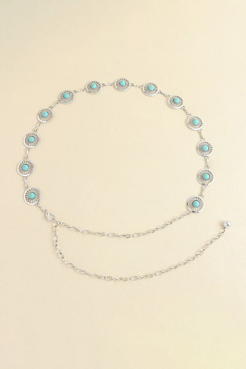 Vintage Turquoise Alloy Belt-Teresa's Fashionista LLC