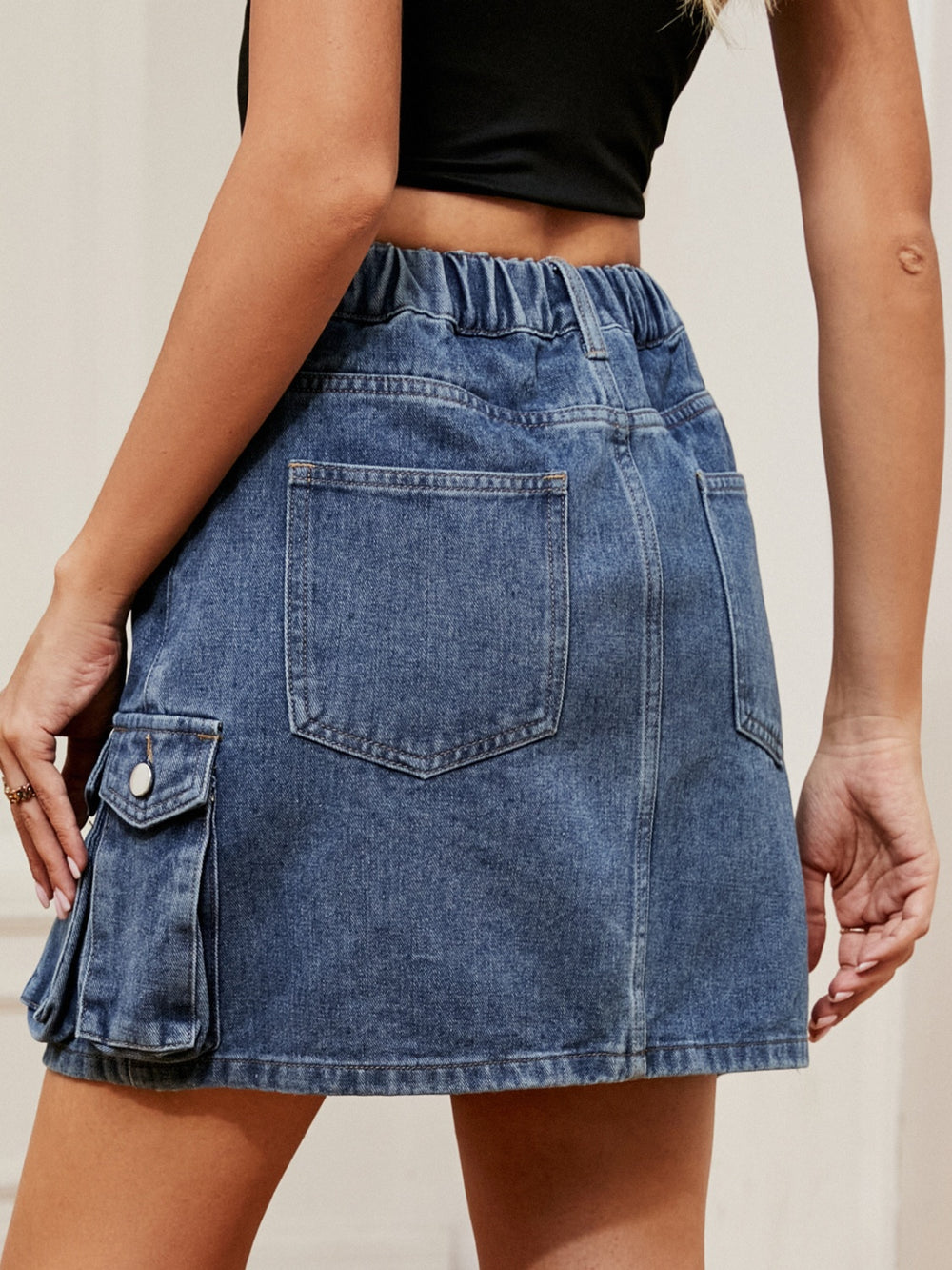 High Waist Denim Skirt-Teresa's Fashionista LLC