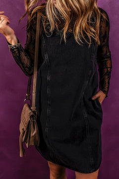 Sleeveless Denim Dress with Pockets-Teresa's Fashionista LLC