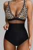 Leopard V-Neck Wide Strap One-Piece Swimwear-Teresa's Fashionista LLC