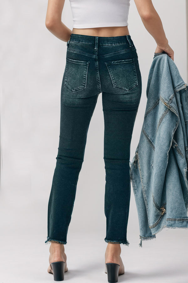 Mid-Rise Waist Skinny Jeans with Pockets-Teresa's Fashionista LLC