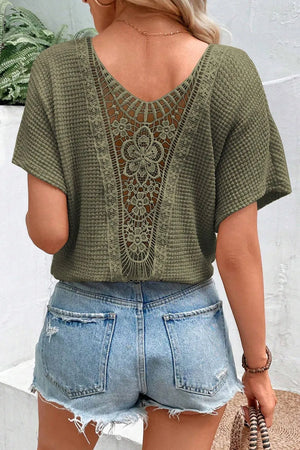 Round Neck Short Sleeve T-Shirt-Teresa's Fashionista LLC